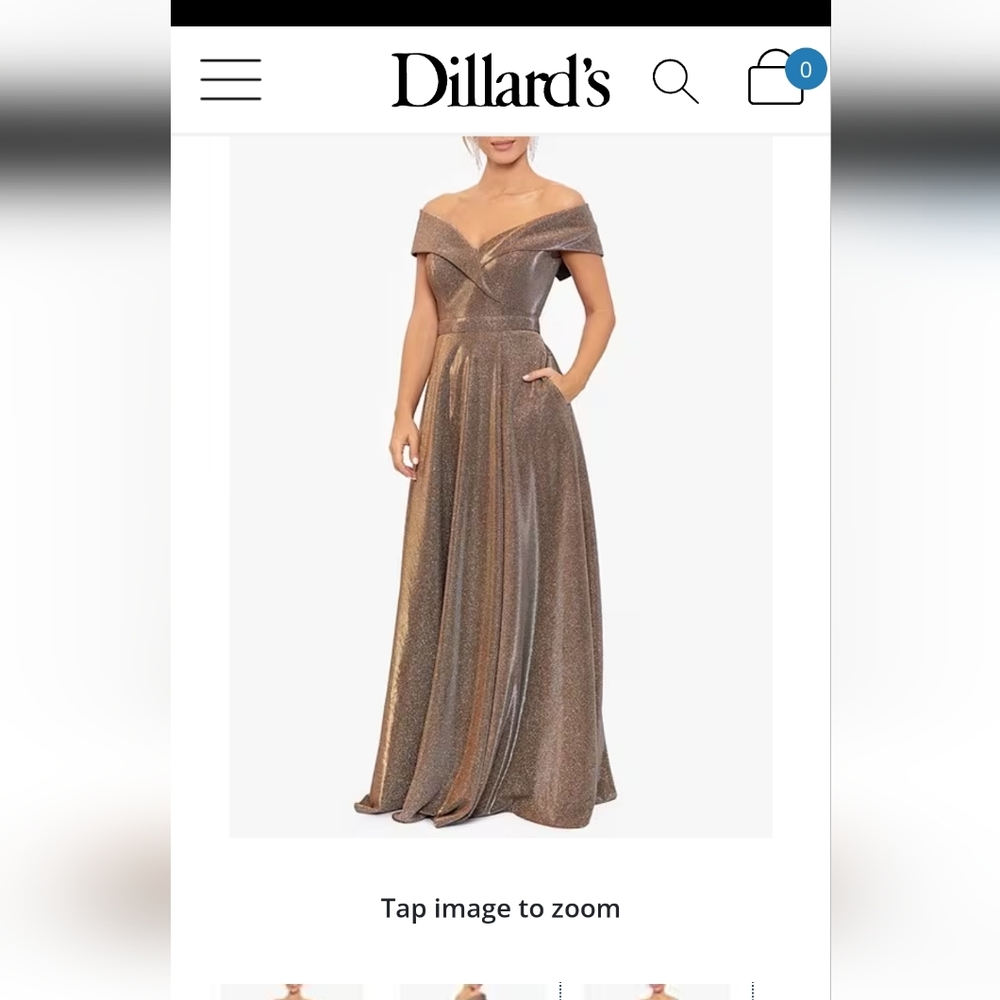 Escape Gold evening gown